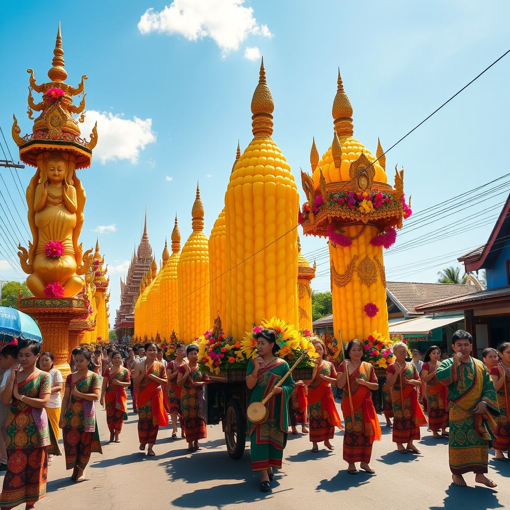 ประเพณีแห่เทียนพรรษา ภาคอีสาน